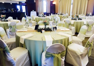 Green Wedding Reception Decor - J. Liu Restaurant and Bar - Dublin, Worthington, OH