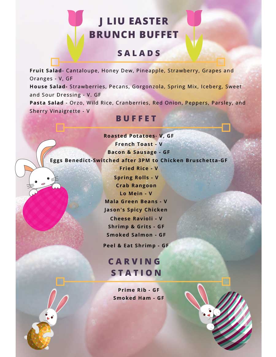 Holiday Menus Dublin J. Liu Restaurant & Bar